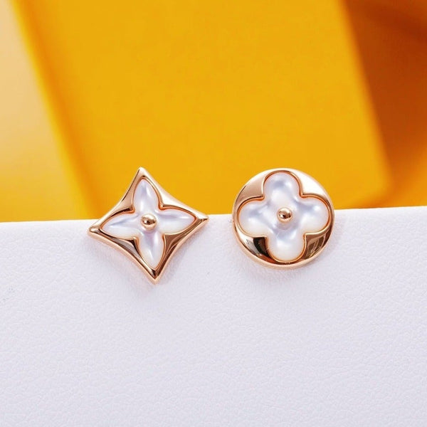 ORECCHINI COLOR STAR E SOLE IN ORO ROSA
