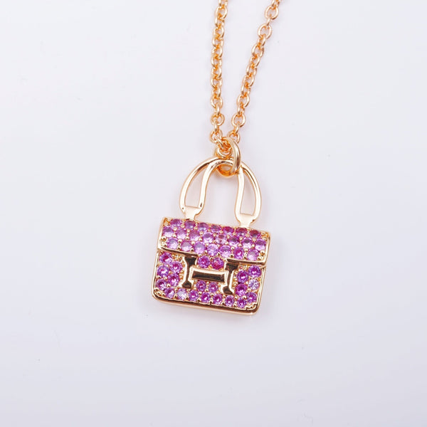 COLLANA CONSTANCE PEDANT CON DIAMANTI VIOLA
