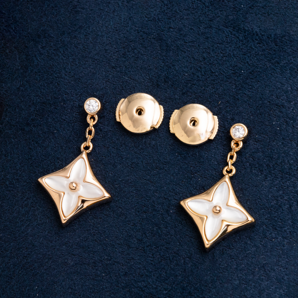 ORECCHINI COLOR STAR ORO ROSA