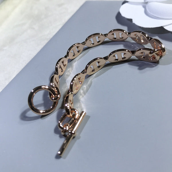 BRACCIALE A CATENA IN ORO ROSA