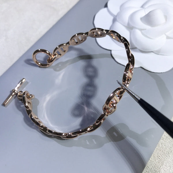 BRACCIALE A CATENA IN ORO ROSA