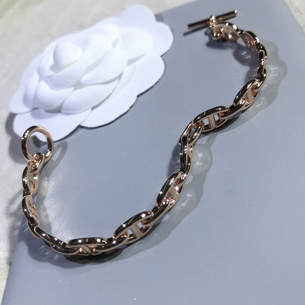 BRACCIALE A CATENA IN ORO ROSA