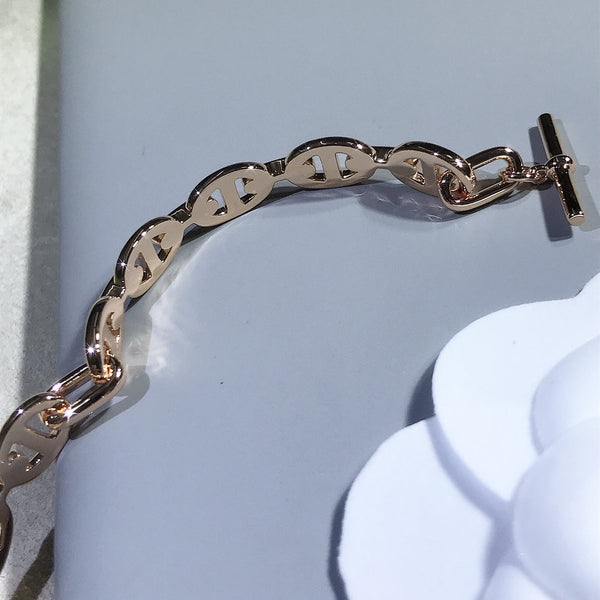 BRACCIALE A CATENA IN ORO ROSA