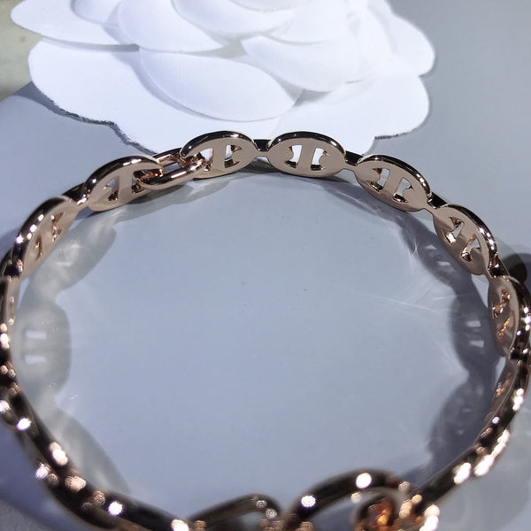 BRACCIALE A CATENA IN ORO ROSA