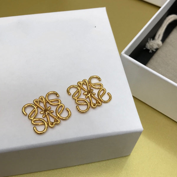 ANAGRAM GOLD EARRINGS