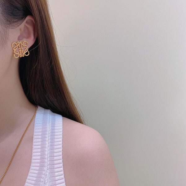 ANAGRAM GOLD EARRINGS