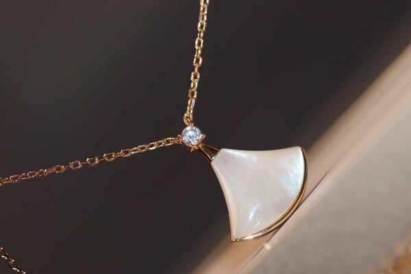COLLANA DREAM BIANCO MOP ORO ROSA 1 DIAMANTE