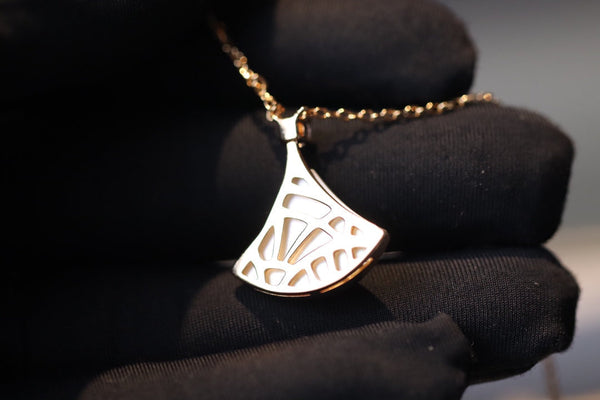 COLLANA DREAM BIANCO MOP ORO ROSA 1 DIAMANTE