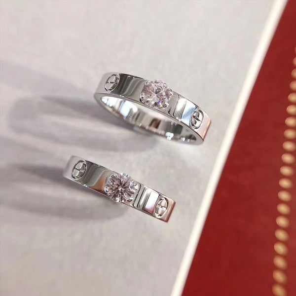 BAGUE LOVE 3,6MM 1 GRAND DIAMANT