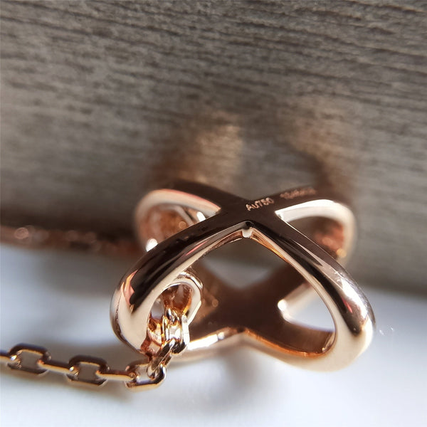 LIENS PINK GOLD NECKLACE DIAMOND