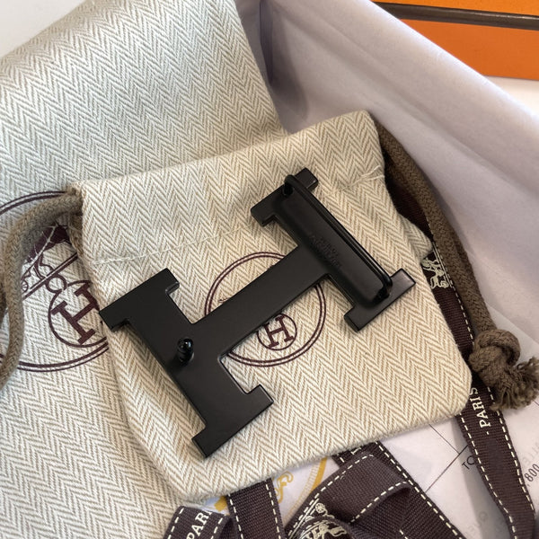 H CONTANCE BELT 38MM BLACK BUCKLE GREEN BLACK LEATHER