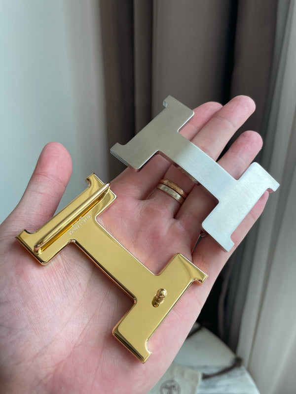 H CONTANCE BELT 38MM BLACK GOLD LEATHER