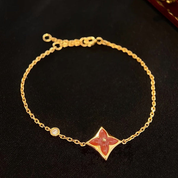 BRACCIALE COLOR STAR CON CORNIOLA E DIAMANTI IN ORO ROSA