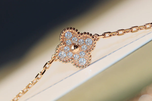 CLOVER 20 MOTIVI DARK MOP DIAMOND ORO ROSA