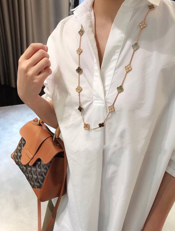 CLOVER 20 MOTIVI DARK MOP DIAMOND ORO ROSA