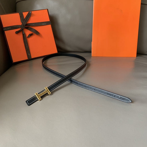 CINTURA FOCUS FIBBIA ORO PELLE NERA REVERSIBILE 1,3 CM