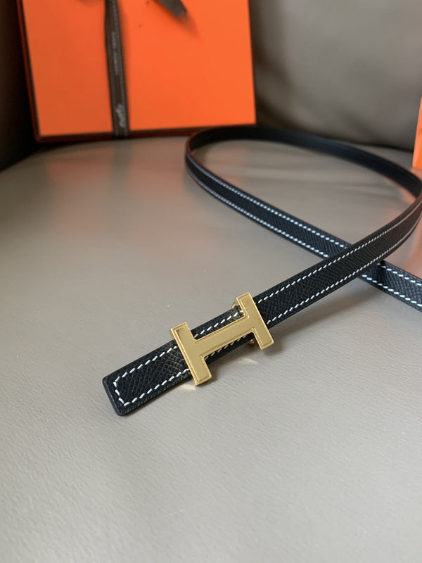 CINTURA FOCUS FIBBIA ORO PELLE NERA REVERSIBILE 1,3 CM