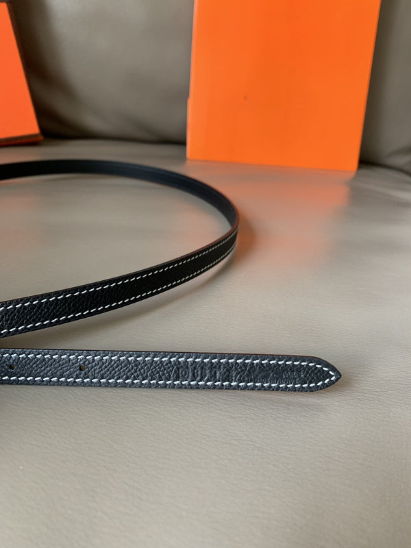 CINTURA FOCUS FIBBIA ORO PELLE NERA REVERSIBILE 1,3 CM