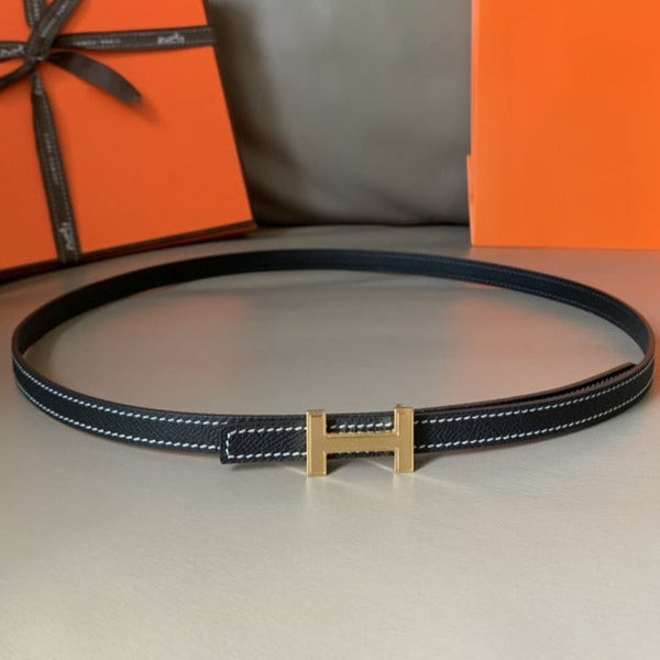 CINTURA FOCUS FIBBIA ORO PELLE NERA REVERSIBILE 1,3 CM