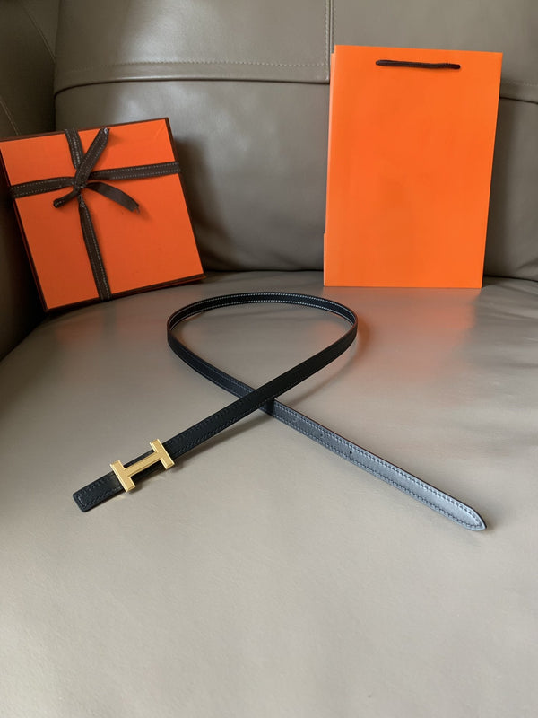 CINTURA FOCUS FIBBIA ORO PELLE NERA REVERSIBILE 1,3 CM