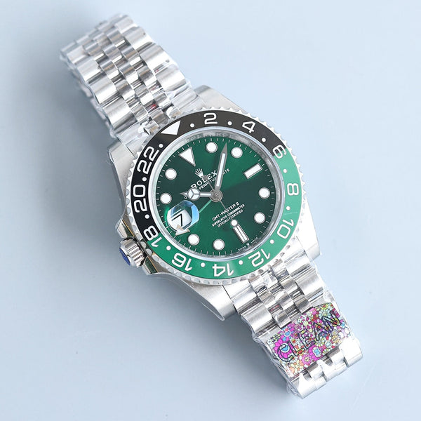 GMT-MASTER II CUSTOM GREEN BLACK BEZEL GREEN DIAL