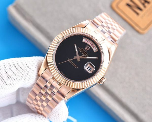 DAY-DATE 41 QUADRANTE NERO PERSONALIZZATO SENZA NUMERI