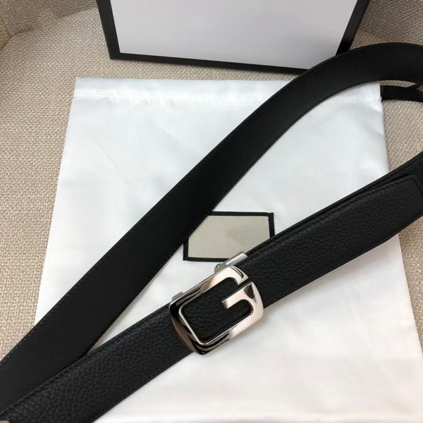 GC 35MM BELT STEEL BUCKLE WRINKLED LEATHER