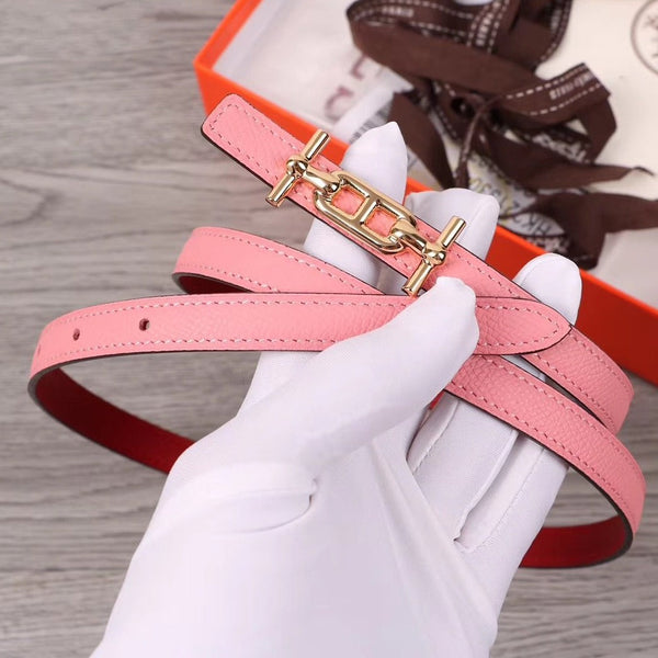 H BELT GOLD BUCKLE IMPORTED FROM ITALY LEATHER 13MM