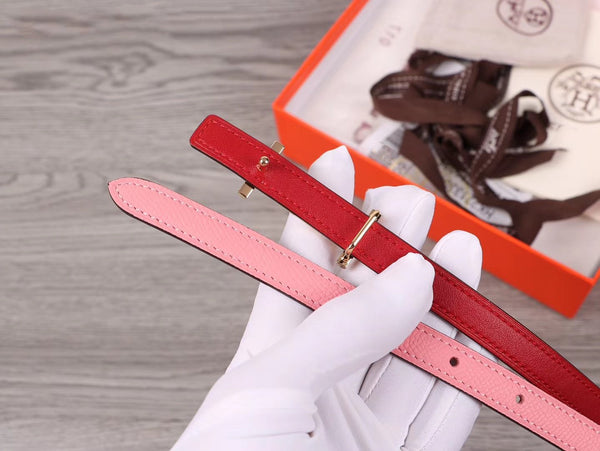 H BELT GOLD BUCKLE IMPORTED FROM ITALY LEATHER 13MM