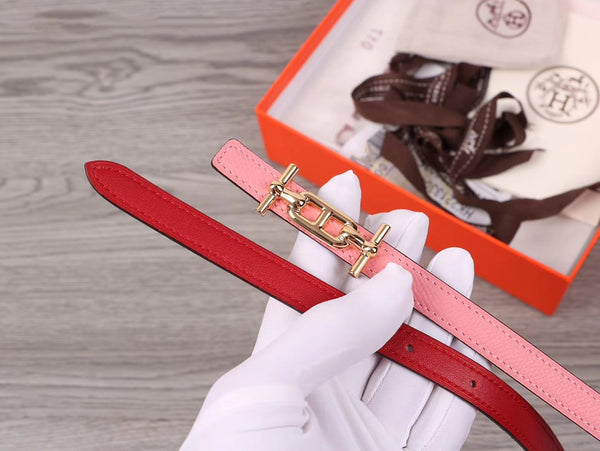 H BELT GOLD BUCKLE IMPORTED FROM ITALY LEATHER 13MM