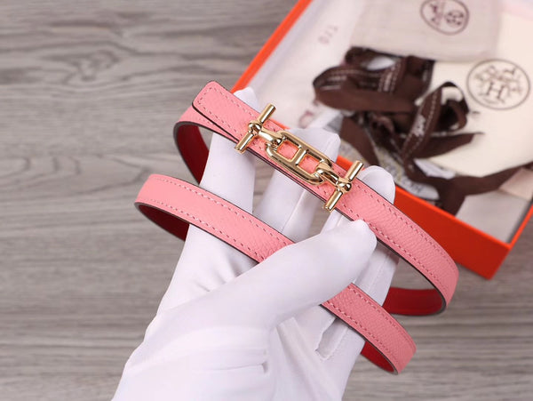 H BELT GOLD BUCKLE IMPORTED FROM ITALY LEATHER 13MM