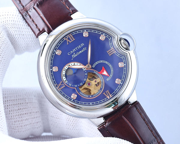 BALLON BLEU 36MM OPEN HEART PINK DIAMOND NUMERALS