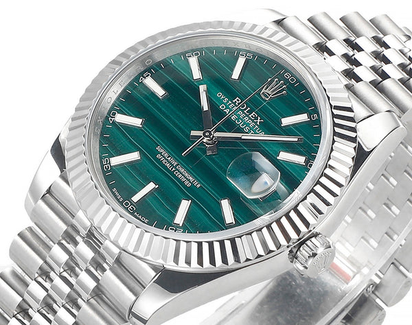 DATEJUST 41MM CUSTOM STEEL CASE MALACHITE DIAL