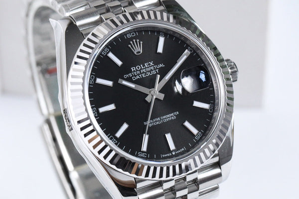 DATEJUST 41MM SILVER BLACK DIAL