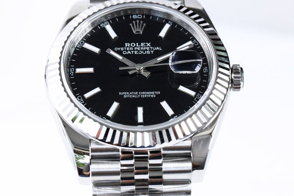 DATEJUST 41MM SILVER BLACK DIAL
