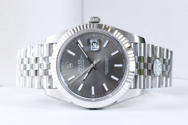 DATEJUST 41 GREY DIAL SILVER CASE