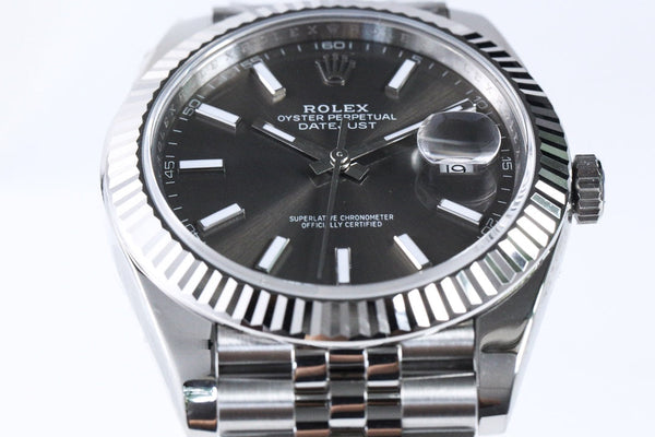 DATEJUST 41 GREY DIAL SILVER CASE