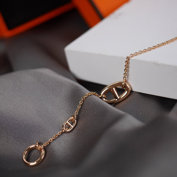 BRACCIALE DANCRE CHAINE 3 MOTIVI IN ORO ROSA