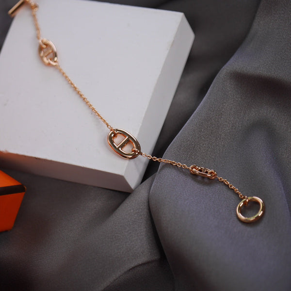 BRACCIALE DANCRE CHAINE 3 MOTIVI IN ORO ROSA