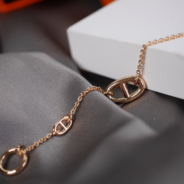 BRACCIALE DANCRE CHAINE 3 MOTIVI IN ORO ROSA