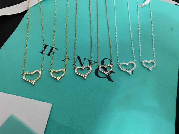 LARGE DIAMOND HEART NECKLACE