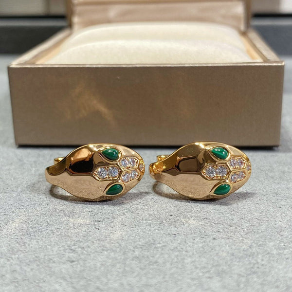 SERPENTI PINK GOLD DIAMOND EARRINGS STUD