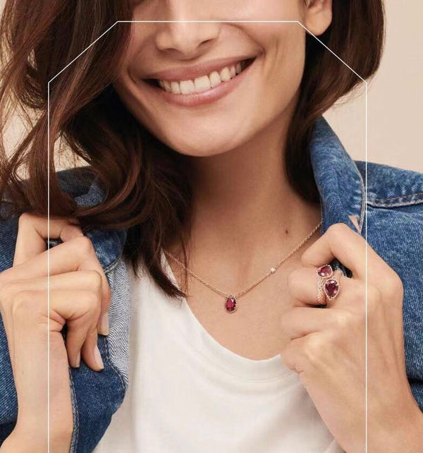 COLLANA BOHEME IN ORO ROSA CON DIAMANTI E CORNIOLA