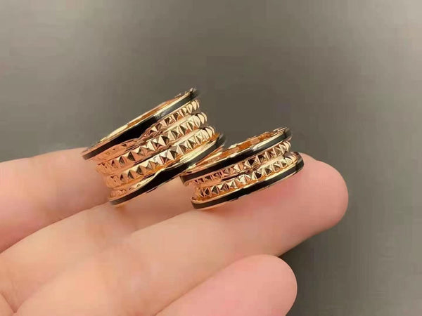 ZERO 1 ROCK NERO CERAMICA ORO ROSA MODELLO GRANDE