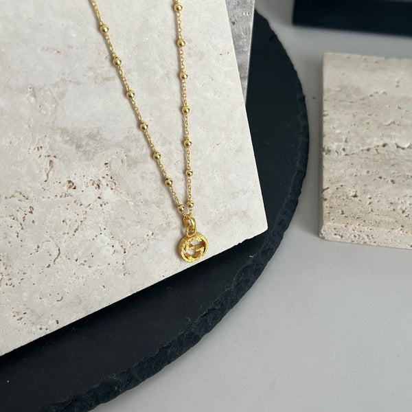 GG BALL CHAIN GOLD NECKLACE