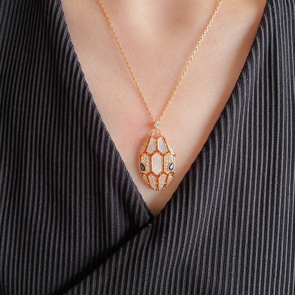 COLLANA SERPENT IN ORO ROSA CON DIAMANTI