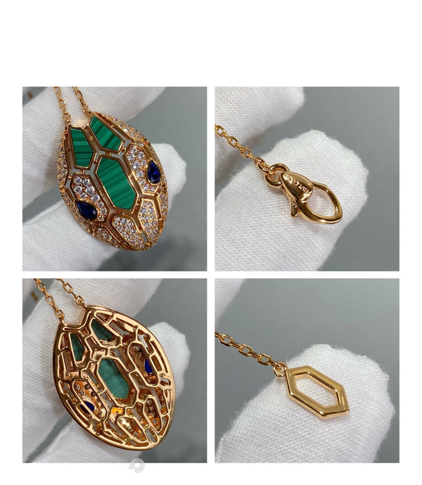 COLLANA SERPENT IN ORO ROSA CON DIAMANTI