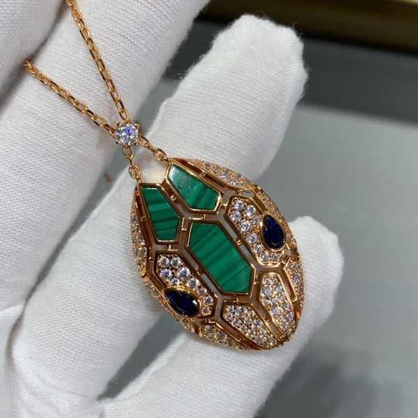COLLANA SERPENT IN ORO ROSA CON DIAMANTI