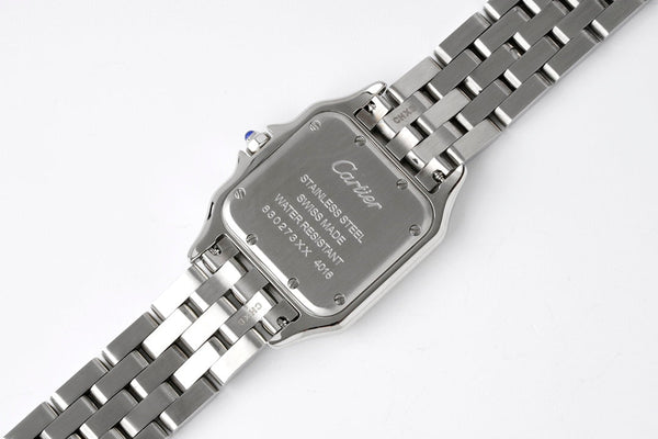 PANTHERE 27MM SILVER CASE DIAMOND BEZEL WHITE DIAL