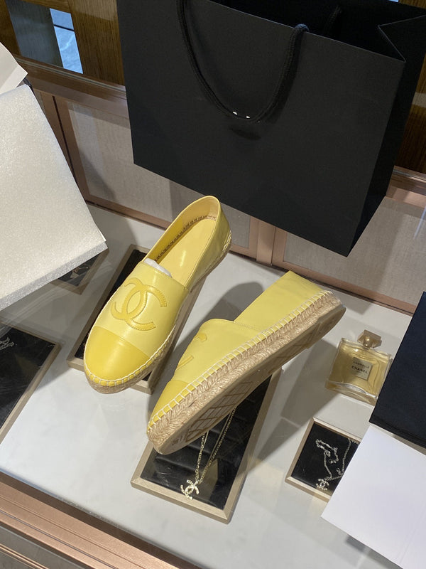 espadrilles yellow lambskin